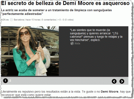 El tratamiento asqueroso de Demi Moore